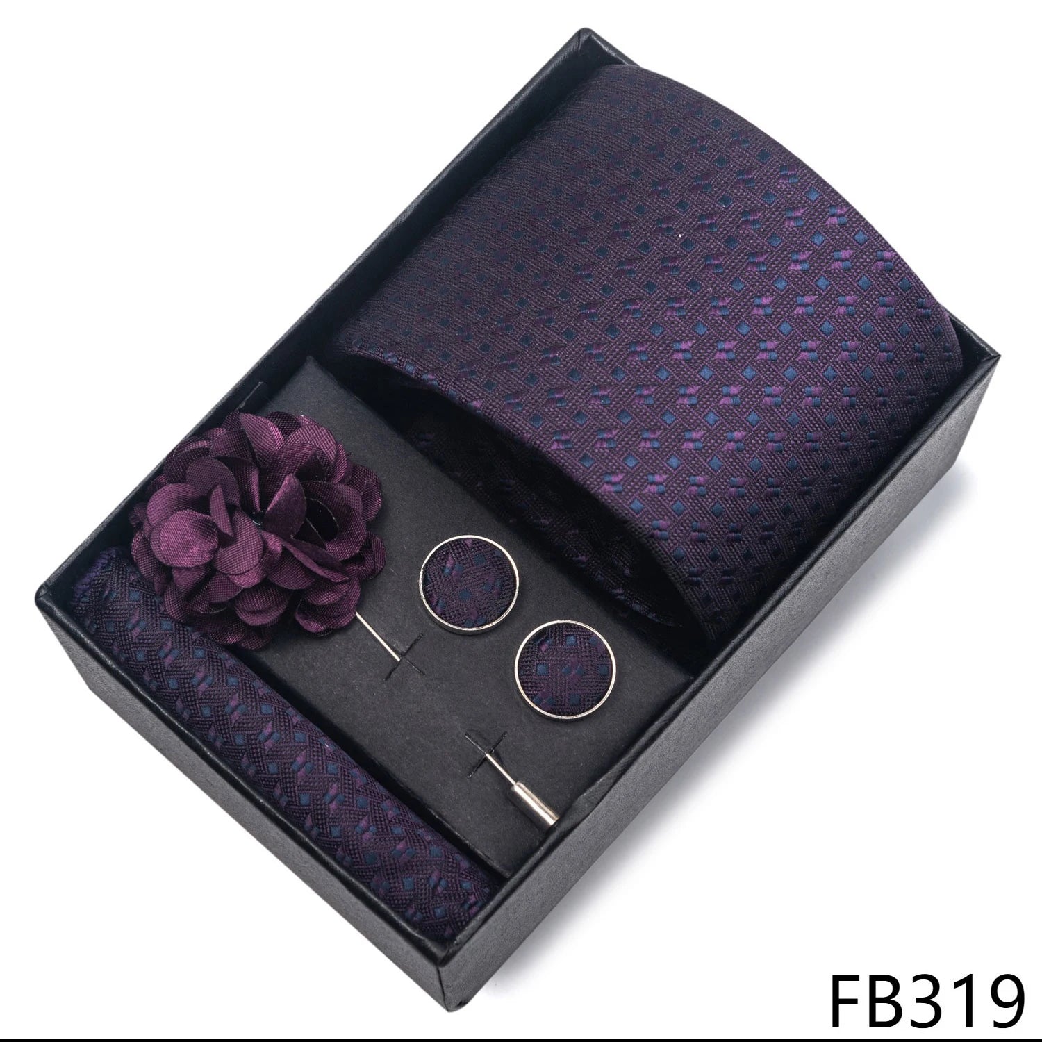 New Designer Blue Red Green Paisley Ties For Men Wedding Party Neck Tie Luxury Tie Pocket Square Cufllink Brooch Set - BOC-WEAR