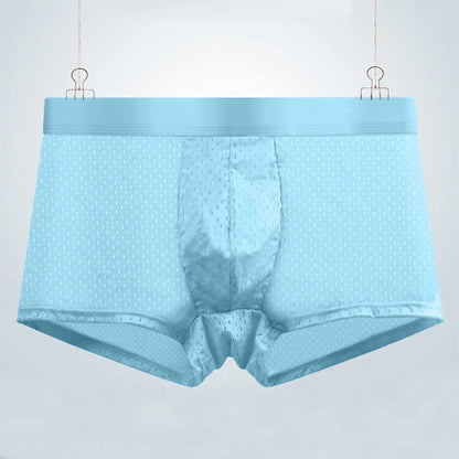 BOC-WEAR Men's Ice Silk Boxers - 5-Pack Breathable Mesh Underwear - BOC-WEAR