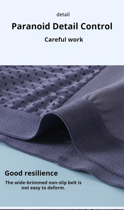 BOC-WEAR Men's Ice Silk Boxers - 4-Pack Mesh Breathable Underwear - BOC-WEAR