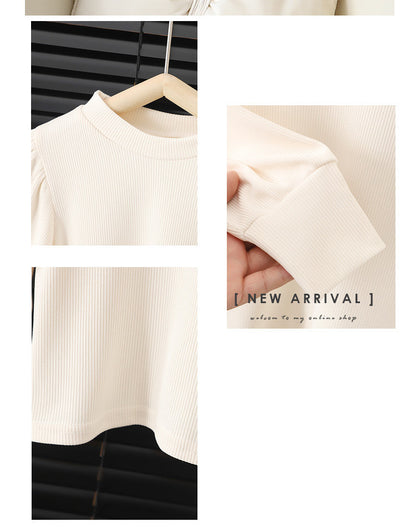 Baby Girl Round-neck Long-sleeved Dress Suit - BOC-WEAR