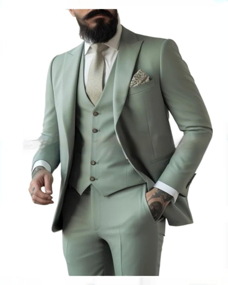 Men's Casual Business Wedding Three-piece Suit - BOC-WEAR