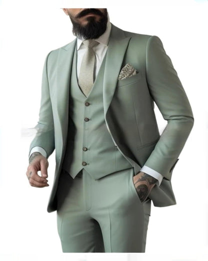 Men's Casual Business Wedding Three-piece Suit - BOC-WEAR